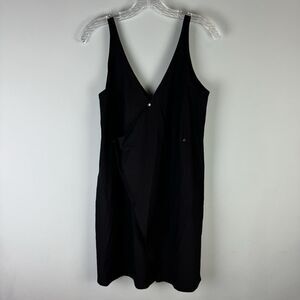 ADAY Over In One Wrap Dress Black Women's Size Small Sleeveless V-Neck